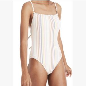 Madewell stripe swimming suit
